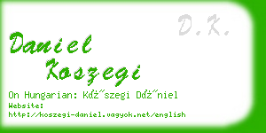 daniel koszegi business card